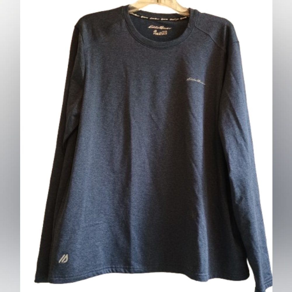 Eddie Bauer Men's Long Sleeve Crew XL‎ Blue Free Dry Long  Motion Active Wear